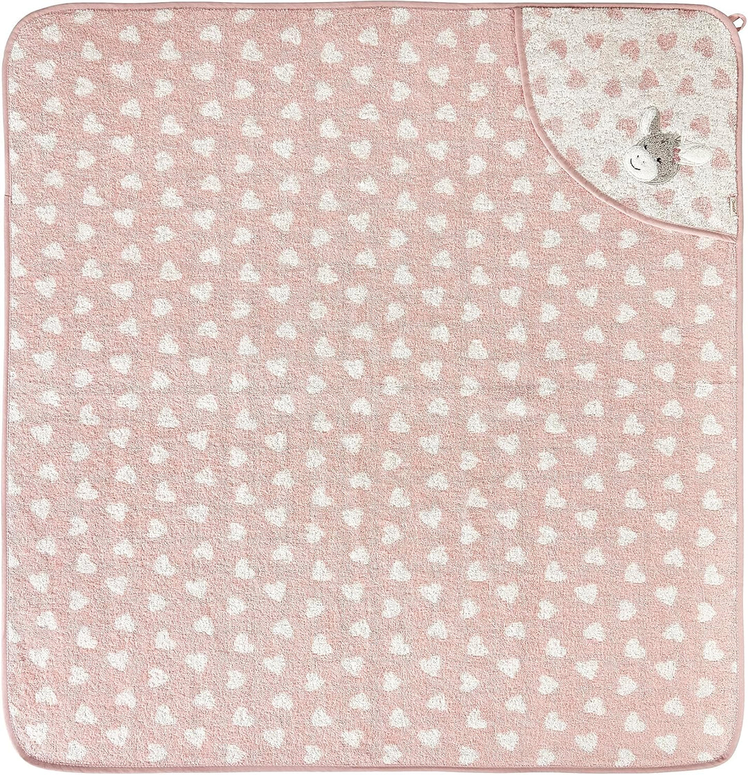 Sterntaler Kapuzen Badetuch 100 x 100 cm Esel Emmi Girl Herzen flora rose Esel Emmi Girl Herzen flor