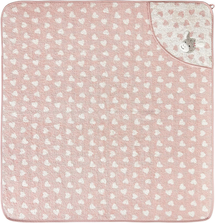 Sterntaler Kapuzen Badetuch 100 x 100 cm Esel Emmi Girl Herzen flora rose Esel Emmi Girl Herzen flor