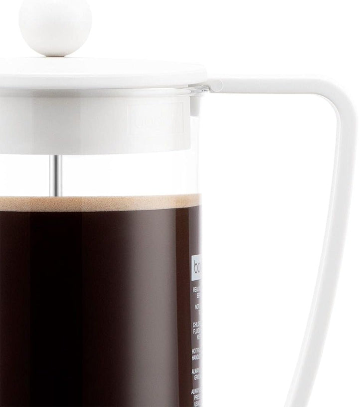 Bodum BRAZIL Kaffeebereiter (French Press System, Permanent Edelstahl-Filter, 1,0 liters) cremefarbe