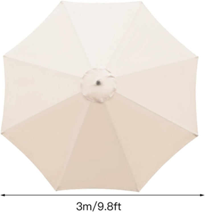 SMLJFO Ersatz-Sonnenschirm-Überdachung mit 8 Rippen, 3 m Markttisch-Regenschirm,UV-Schutz, Ersatzsto