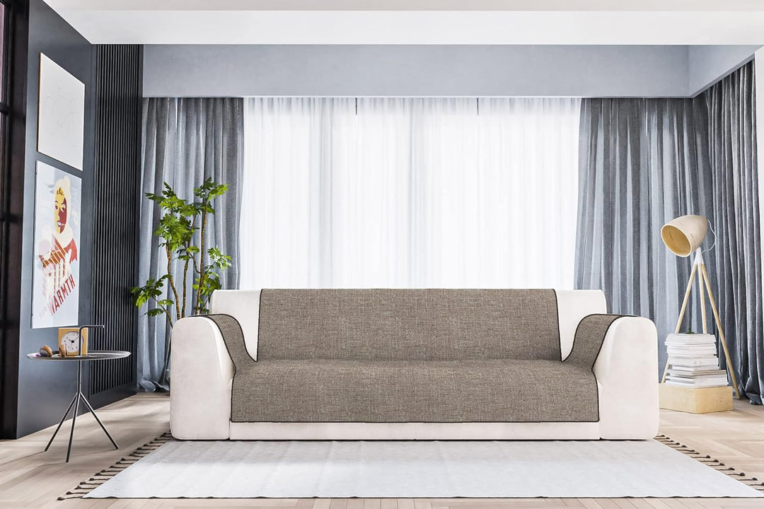 Komfort-Antigleiten-Sofa-Decke,3 Plätze, Braun 3 Plätze Braun, 3 Plätze Braun