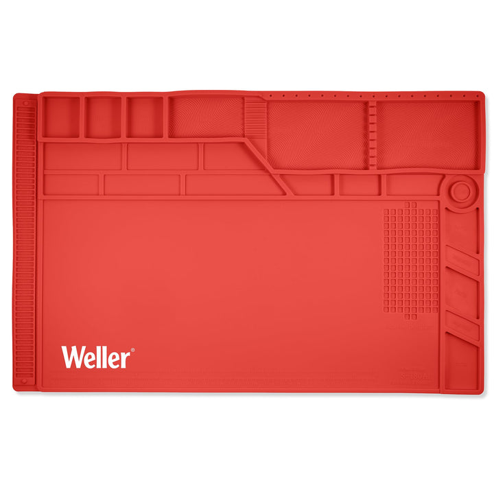 Weller WLACCWSM1-02EU Anti-Rutsch Matte für Lötarbeiten Grösse „gross“, Rot