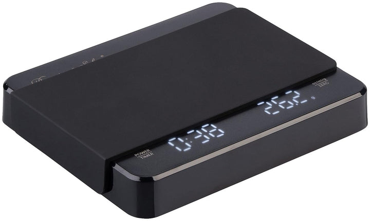 Rosenstein & Söhne Kaffeewaage: Mini-Espresso- und Pour-Over-Waage, Timer, Dual-Display, Akku, USB-C