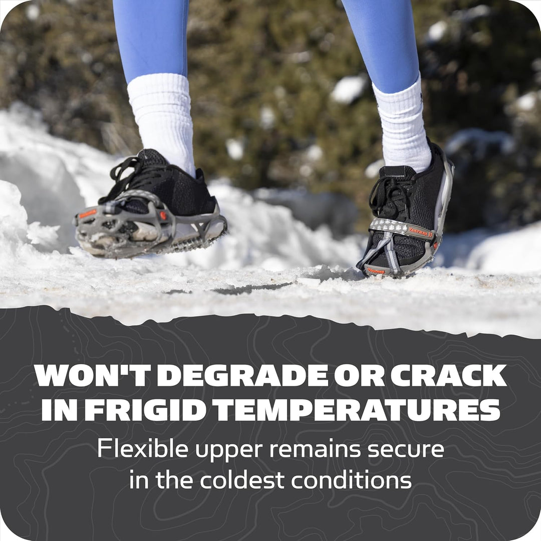 YAKTRAX Run Ice &amp; Snow Grips für Laufschuhe, 3mm Carbide-Steel Spikes &amp; 1.4mm Stainless-Steel Coils,
