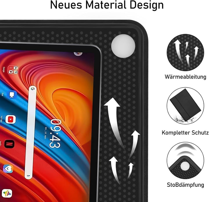 Hofsos Hülle mit Tastatur für Lenovo Tab M10 (3rd Gen) 10,1 Zoll (TB-328FU/TB-328XU), Schutzhülle mi