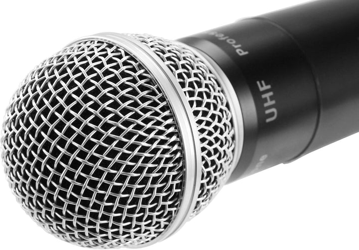 McGrey UHF-2V Dual Vocal Funkmikrofon Set mit 2X Handmikrofon 50m | 2-Kanal UHF-Funkmikrofon-Set mit