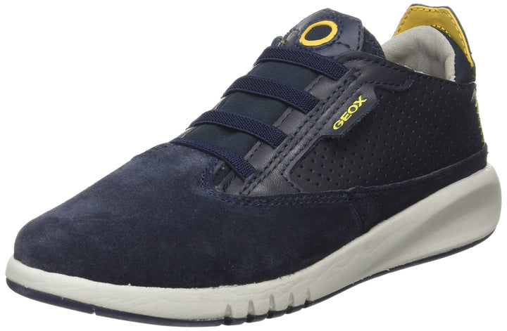 Geox Boy's J Aeranter Chukka Boot 30 EU Navy Ochreyellow, 30 EU Navy Ochreyellow