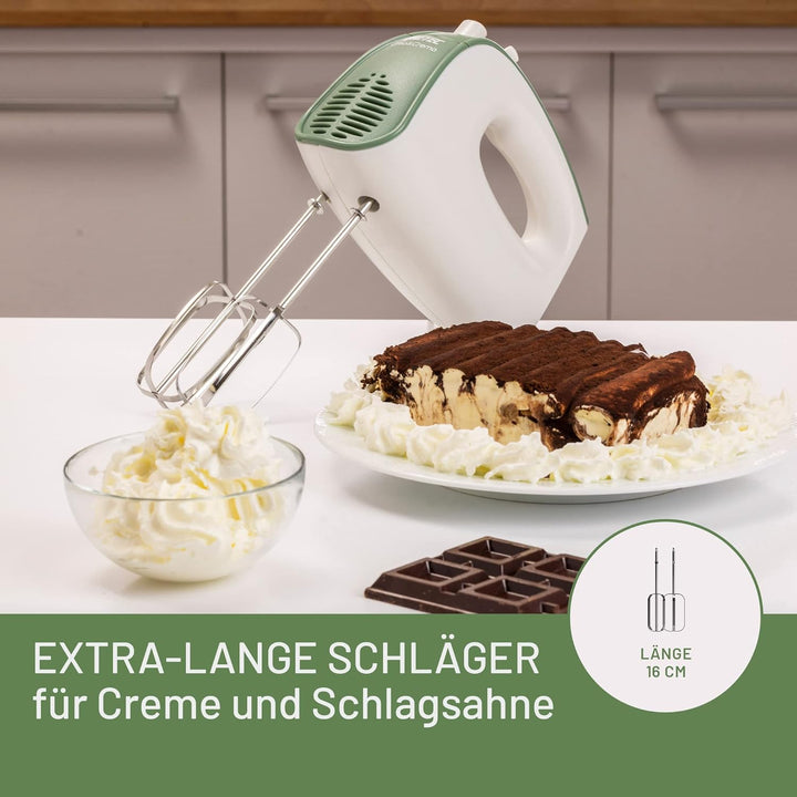 Imetec Crea & Crema Handrührer extra lange Schneebesen für süsse Teige und Schlagsahne, Knethaken au