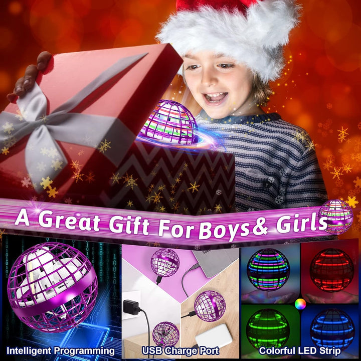 semai Fliegender Ball,orbi Boomerang Ball, Kinder Spielzeug ab 6 Jahren mit LED Licht, Hand Controll