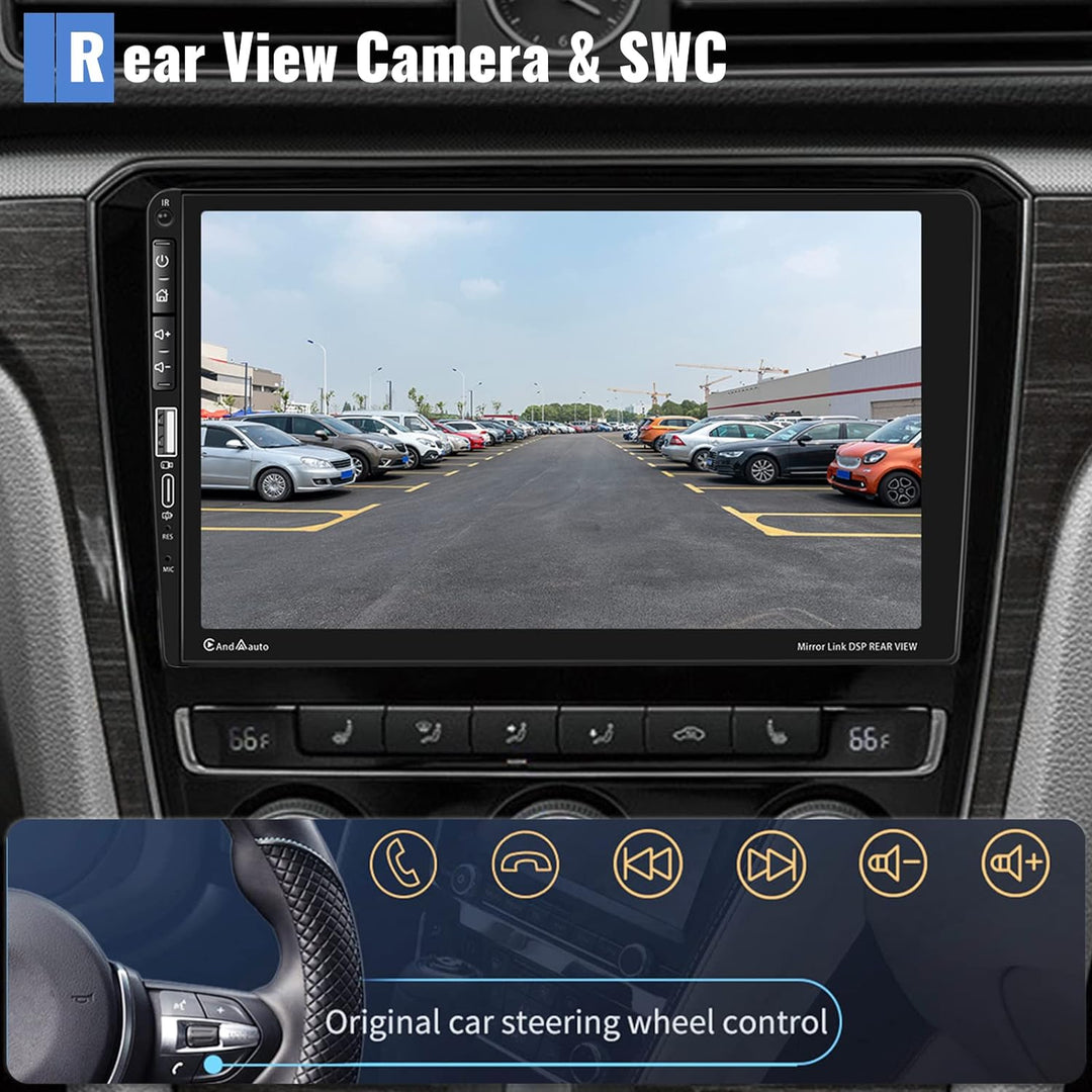 Autoradio 1 Din mit Apple Carplay Android Auto Bluetooth Freisprecheinrichtung 9 Zoll Touchscreen Au