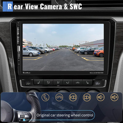 Autoradio 1 Din mit Apple Carplay Android Auto Bluetooth Freisprecheinrichtung 9 Zoll Touchscreen Au