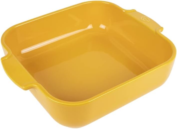 PEUGEOT - Quadratische Auflaufform aus Keramik - 28 cm (inkl. Griffe) x 23,7 cm x 7,2 cm - Fassungsv