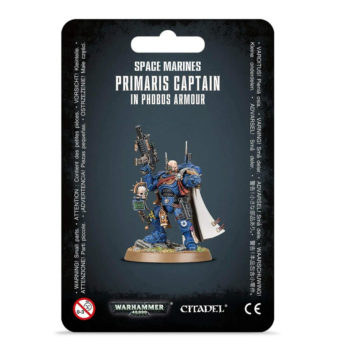 Games Workshop - Warhammer 40.000 - Space Marines Primaris Captain In Phobos Armour, Schwarz