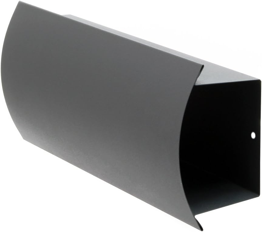 Wiltec Zeitungsfach V2 Anthrazit 320 x 80 x 140 mm, Zeitungsrolle zur Wandmontage, Zeitungsbox aus p