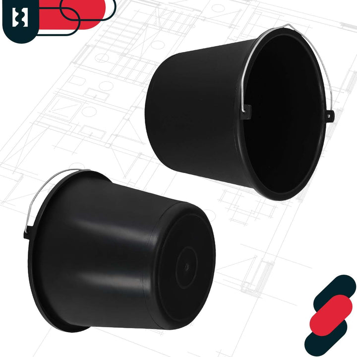 KOTARBAU 20er Set Baueimer 5L aus Kunststoff Putzeimer Mörteleimer Zementeimer Wassereimer Garteneim