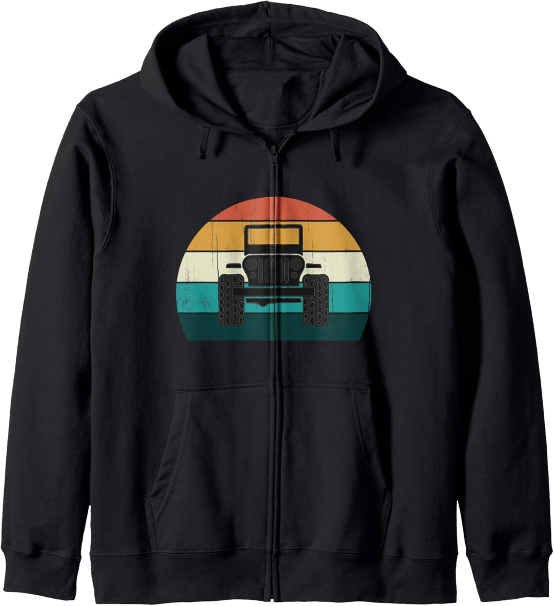 Retro 4x4 Sunset - Vintage Off Road Allradfahrer Geschenk Kapuzenjacke