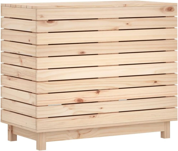 vidaXL Wäschetruhe, Wäschekorb mit viel Stauraum, Atmungsaktiv Wäschesammler mit Deckel, Wäschebox W
