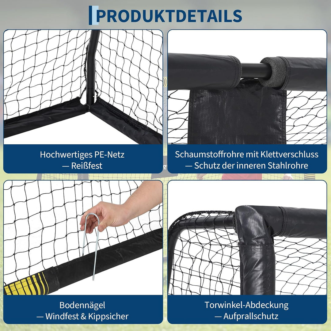 Fussballtore Für Garten Kinder Erwachsene Mit Rundum Polsterung &amp; Aufprallschutz - Fussballtor Wette