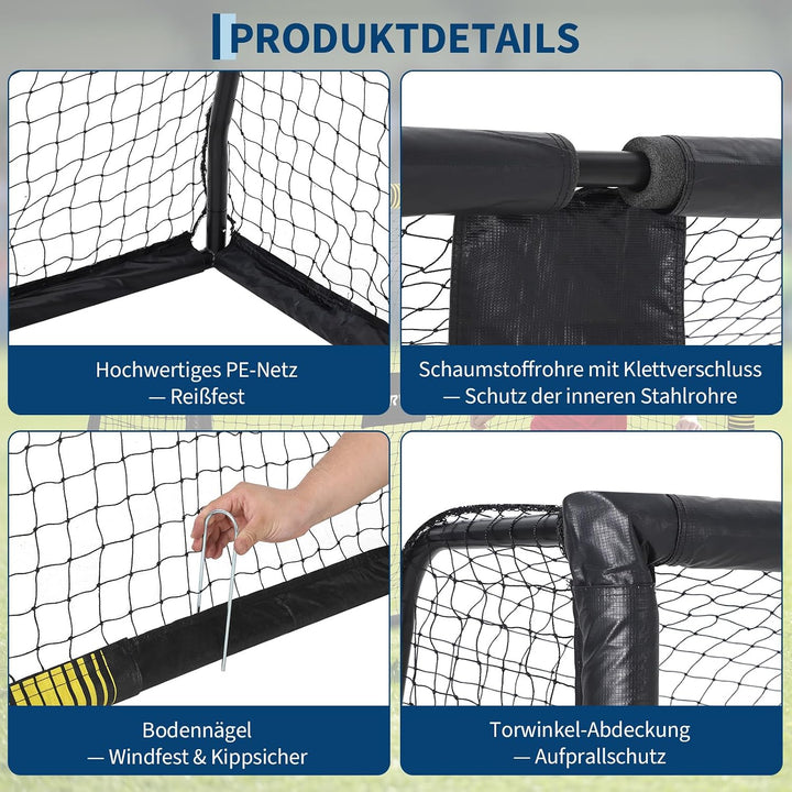 Fussballtore Für Garten Kinder Erwachsene Mit Rundum Polsterung &amp; Aufprallschutz - Fussballtor Wette