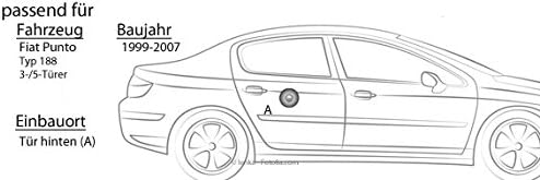 Lautsprecher Boxen Einbauset passend mit Kenwood KFC-S1056-10cm Koax Auto Einbauzubehör für FIAT Pun