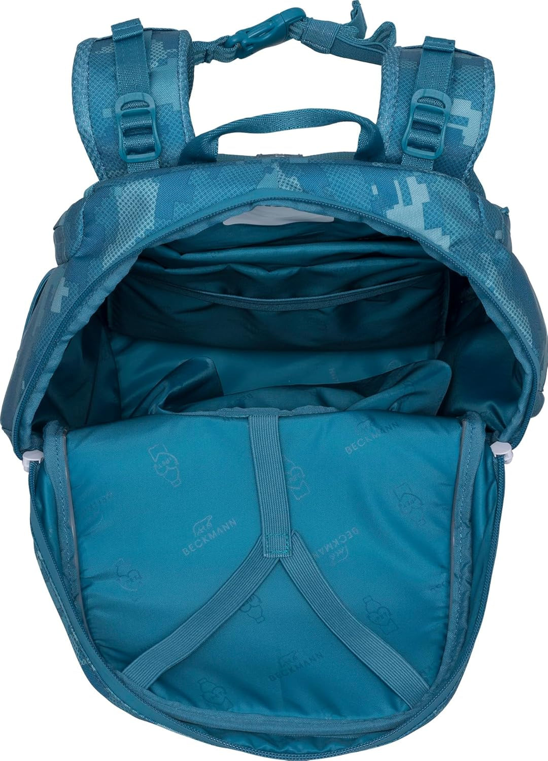 BECKMANN, Schulrucksack-Set Active Air FLX, 6-teilig, Grundschule, inkl. Regenüberzug, 22L Jungle Ga