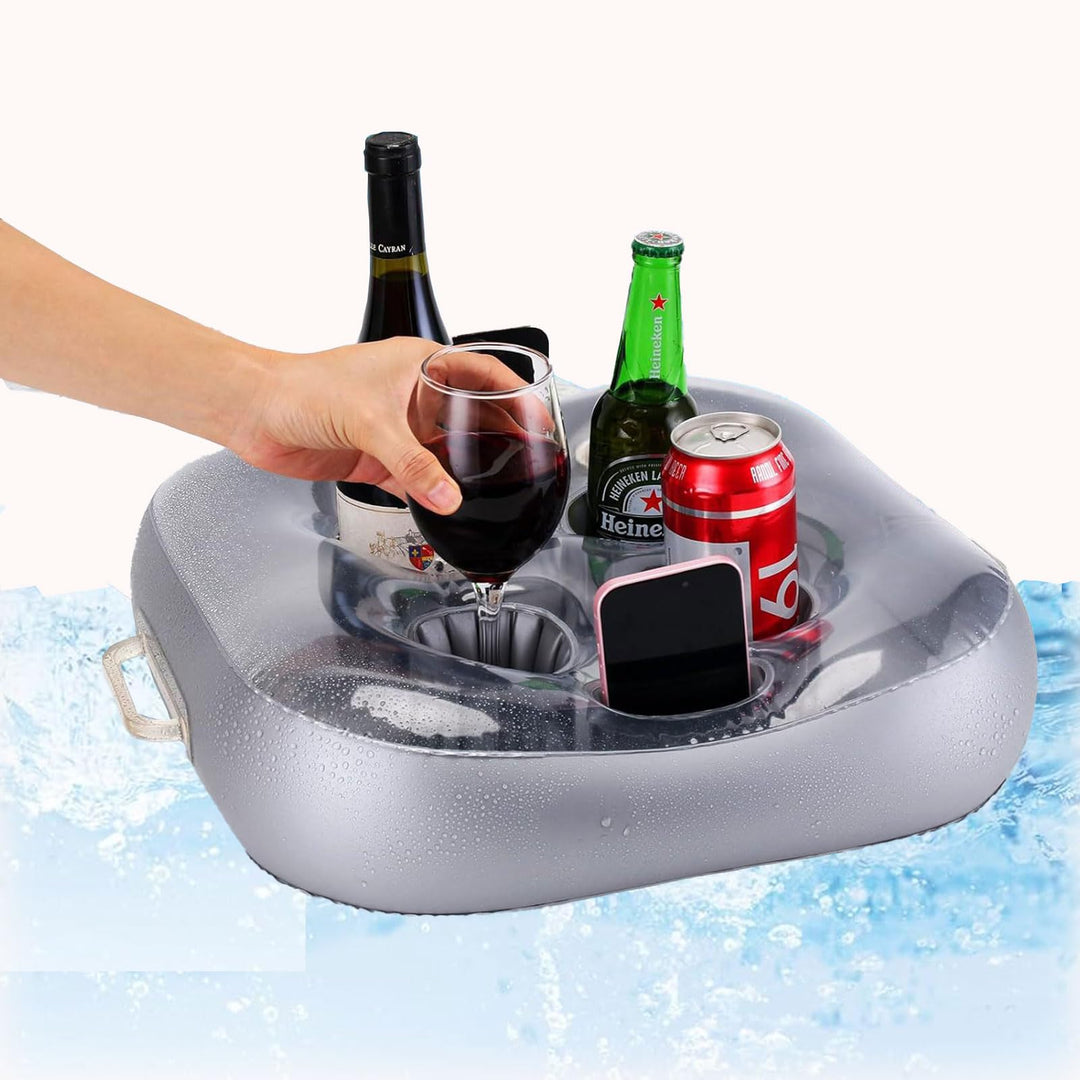 Poolbar Cocktailhalter,4 Löchern Aufblasbarer getränkehalter,Schwimmende Coasters BecherhalterHerges