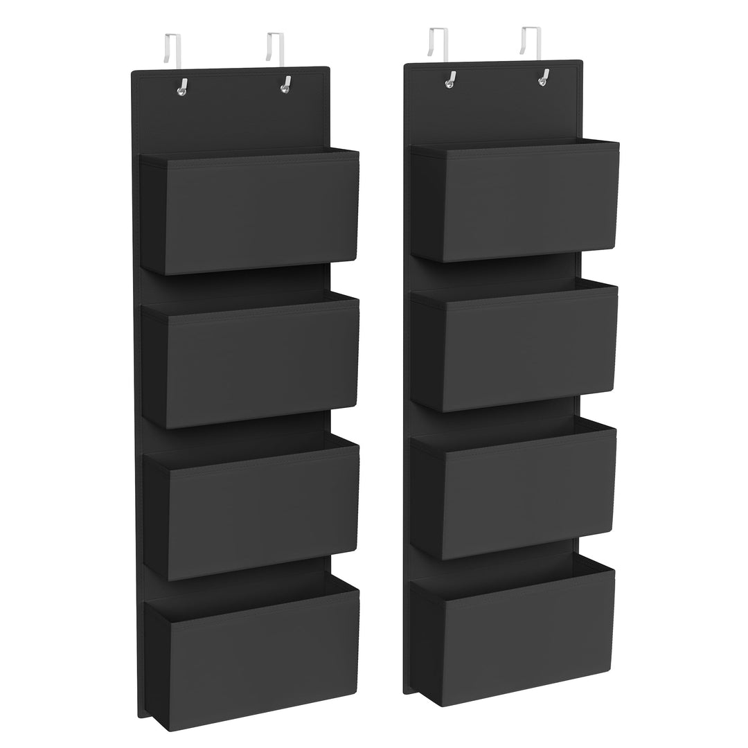 SONGMICS Hängeorganizer mit 4 Taschen, 2er Set Kleiderschrank-Organizer, Hängeaufbewahrung, Tür-Orga