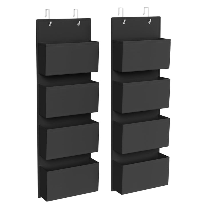 SONGMICS Hängeorganizer mit 4 Taschen, 2er Set Kleiderschrank-Organizer, Hängeaufbewahrung, Tür-Orga