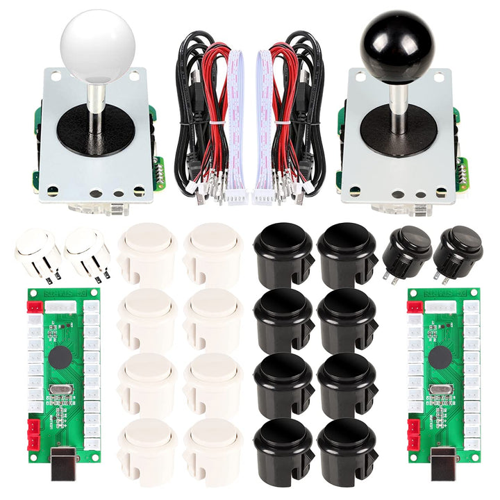 EG STARTS Arcade DIY Kits Controller USB Encoder für PC-Spiele 8 Wege Stick + 4x 24mm + 16x 30mm Dru