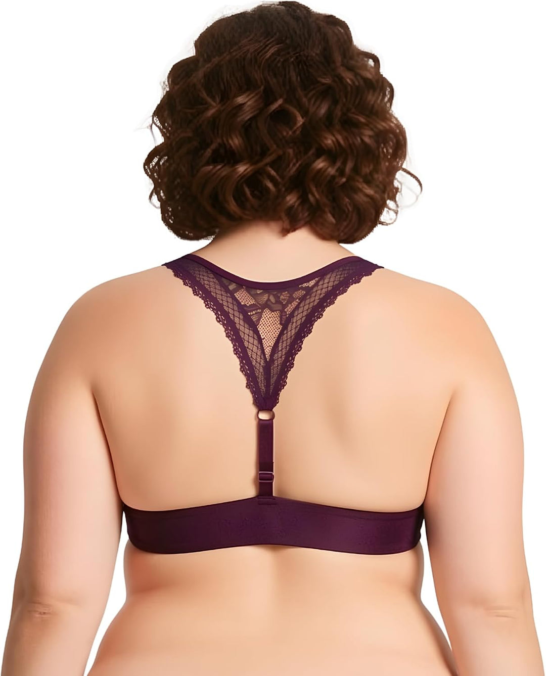 Curve Muse Damen Übergrösse Hochdrücken 1 Tasse hinzufügen Bügel Perfekte Form Spitzen-BHS 70E Schwa
