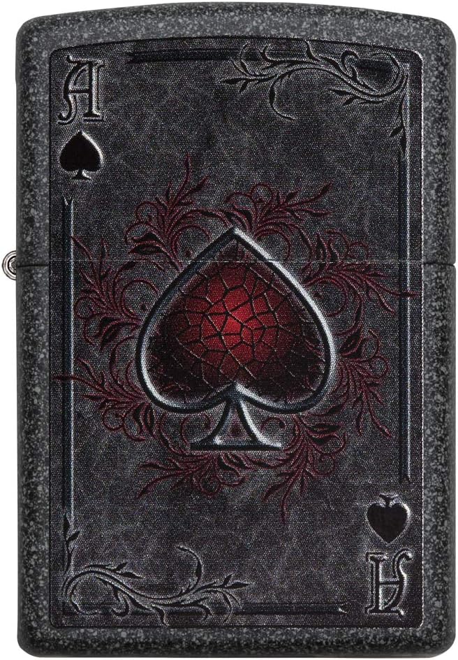 Zippo ACE Benzinfeuerzeug, Messing, Edelstahloptik, 1 x 6 x 6 cm
