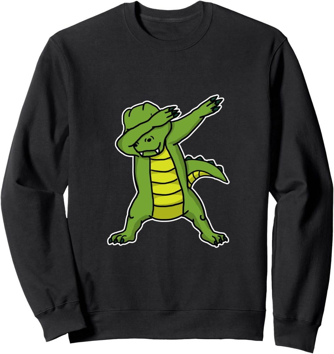Lustiges Dabbing Alligator Geschenk Krokodil Dab Dance Sweatshirt