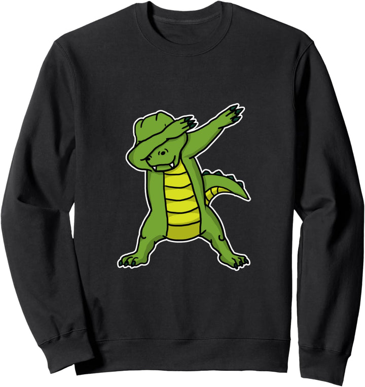 Lustiges Dabbing Alligator Geschenk Krokodil Dab Dance Sweatshirt