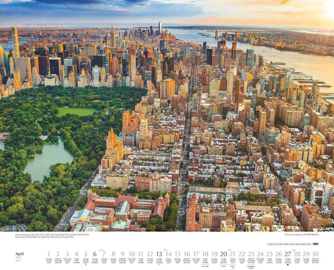 DUMONT - Über den Dächern von New York 2025 Wandkalender, 60x50cm, Fotokunst-Kalender mit einzigarti