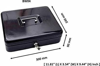 Sentry Safe CB-12 Geldkassette mit Geldablage und Schlüsselschloss, Schwarz, Pack of 1, Geldkassette