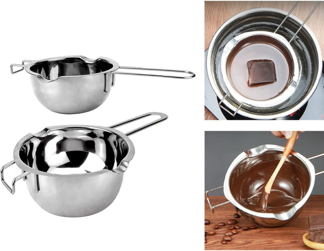 Liummrcy Edelstahl Doppelkessel, heisser Schmelztopf Universal 400 ml, 1000 ml Butter -Schokoladenke