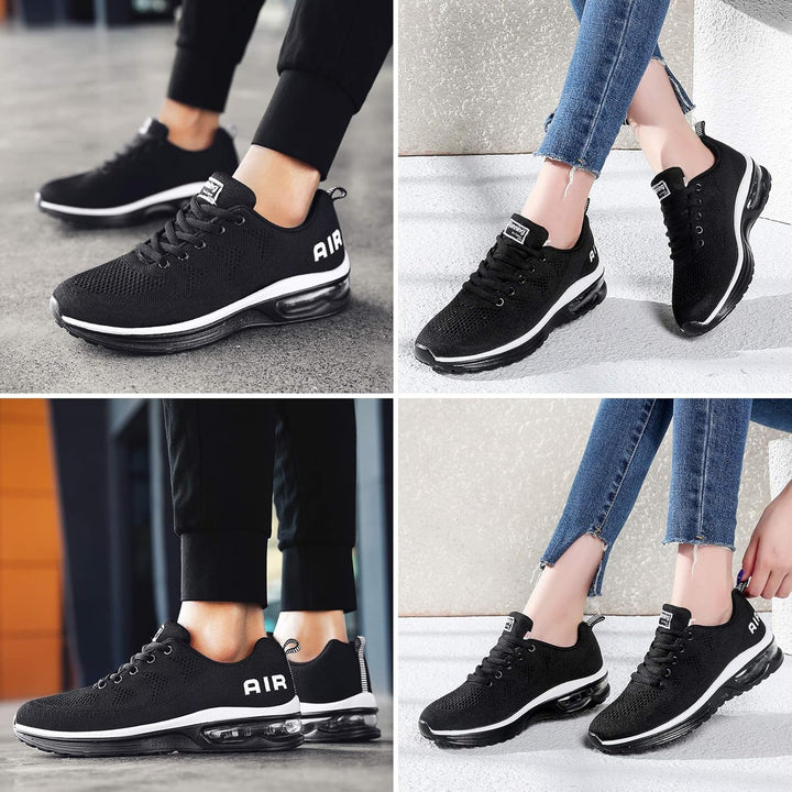 frysen Herren Damen Sportschuhe Laufschuhe mit Luftpolster Turnschuhe Profilsohle Sneakers Leichte S