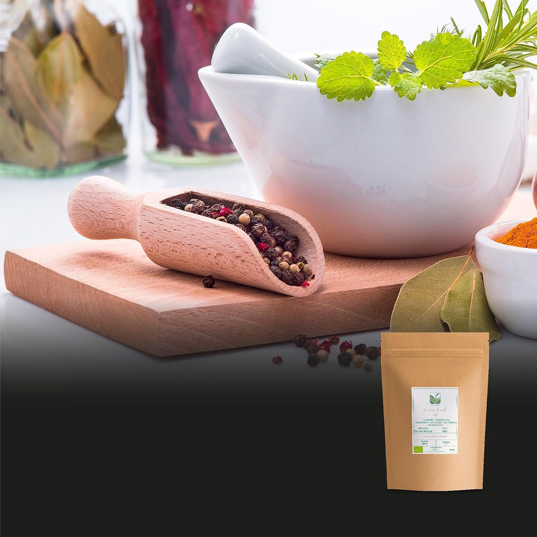 Valley of Tea Curryblätter, getrocknetes Bio-Gewürz – frische Curryblätter zum Kochen – aus Indien,