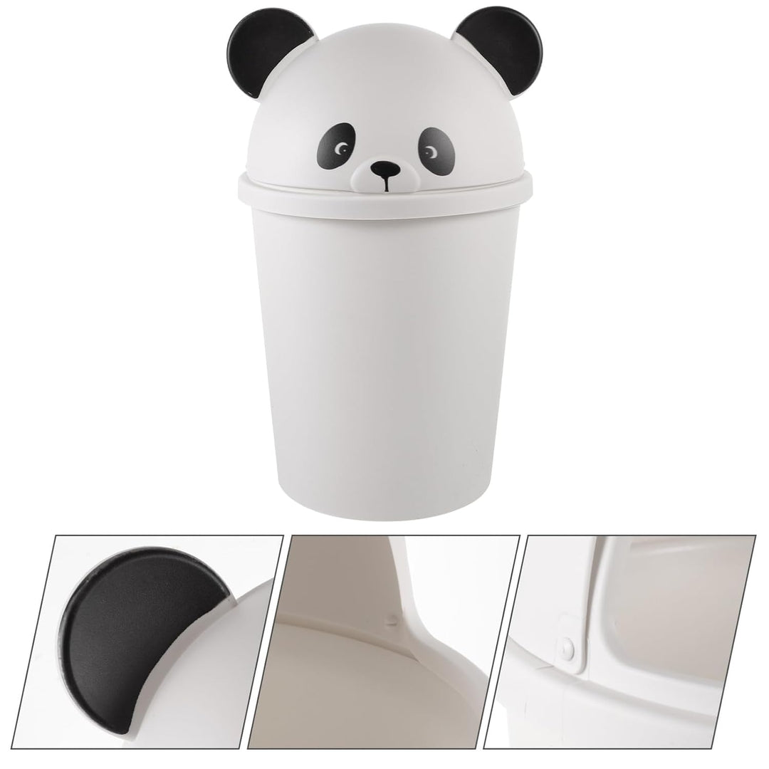 Panda Mülleimer Mit Deckel Süsser Cartoon Abfallkorb Für Küche Badezimmer Und Büro Innen-Mülleimer A