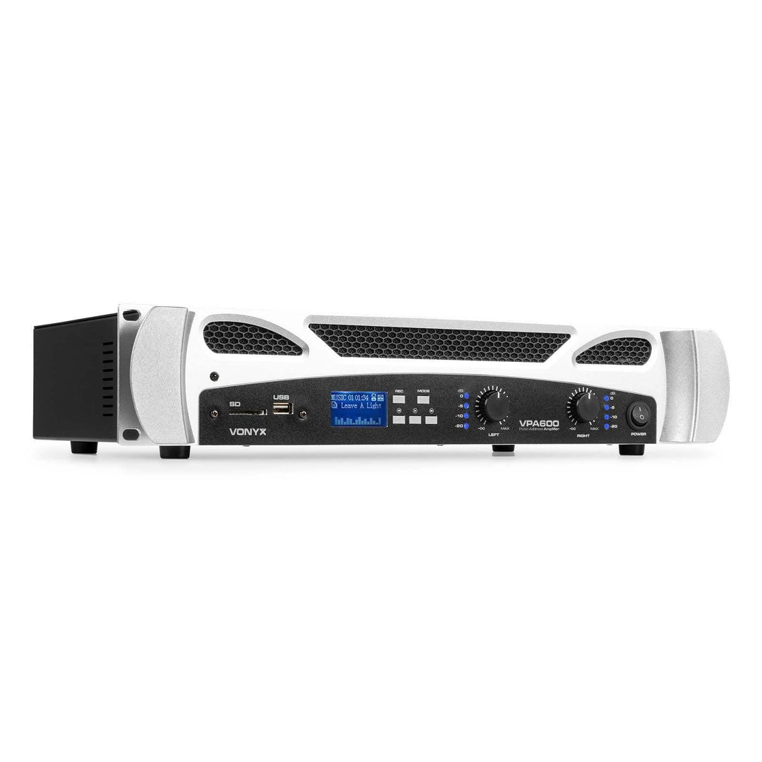 Vonyx VPA600 Verstärker 2x 300 W mit Bluetooth und MP3-Player