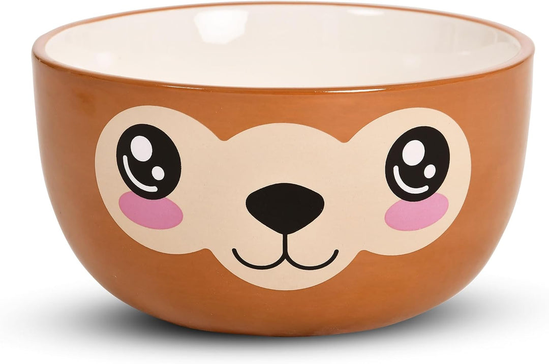 Elbenwald Alpaka Kawaii Schale mit Deckel für Anime Fans Ramen-Bowl Müslischale rundumbedruckt 550 m