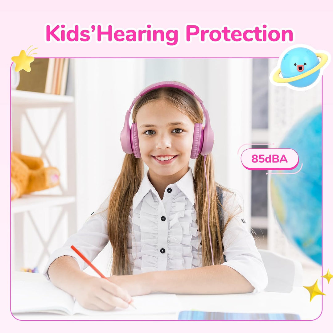 EarFun Kinder Kopfhörer mit USB-C Kabel, 85dB Lautstärkenbegrenzer, Komfortables Tragen, Hi-Fi Klang
