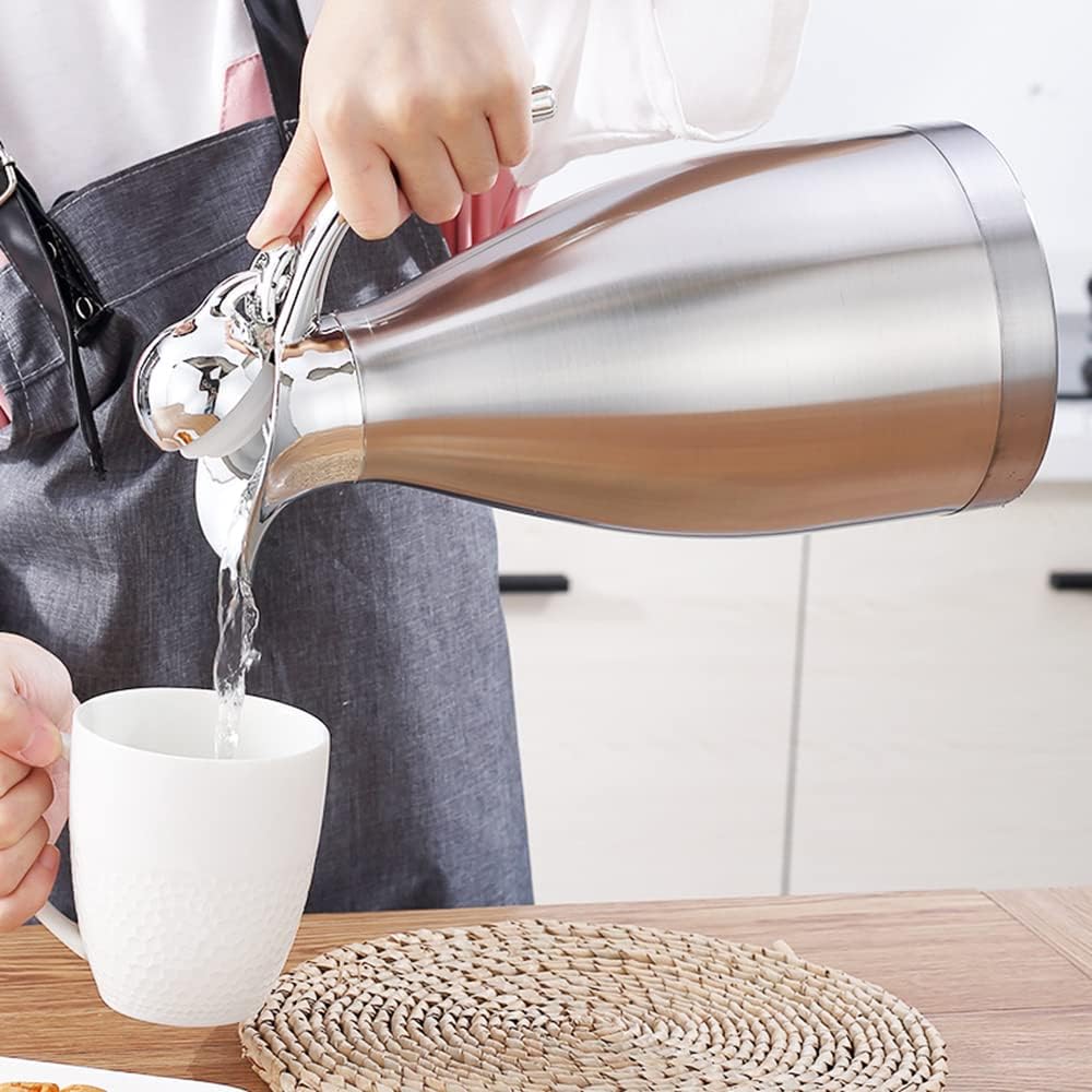 HSTYAIG Edelstahl Thermoskanne, Teekanne, Kaffeekanne, und Isolierkanne mit 18 Stunden Wärmespeicher