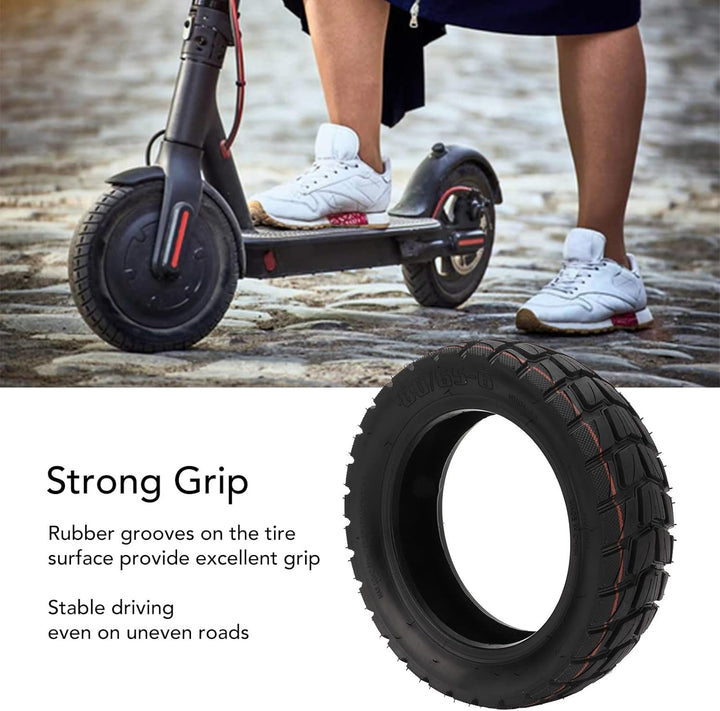 BuyWeek Elektroroller-Reifen, 80/65-6 Scooter Reifen Stossdämpfende Gummi Scooter Räder Ersatzreifen