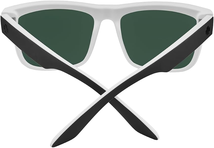 Spy Discord Sonnenbrille Polarisiert Whitewall - HD Plus Gray Green W/Light Blue Spectra Mirror