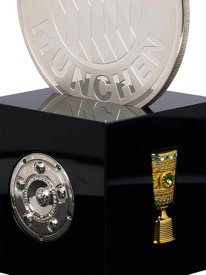 FC Bayern München Acrylblock Pokale mit Logo Münze Schwarz I Fussballdeko Einheitsgrösse, Einheitsgr