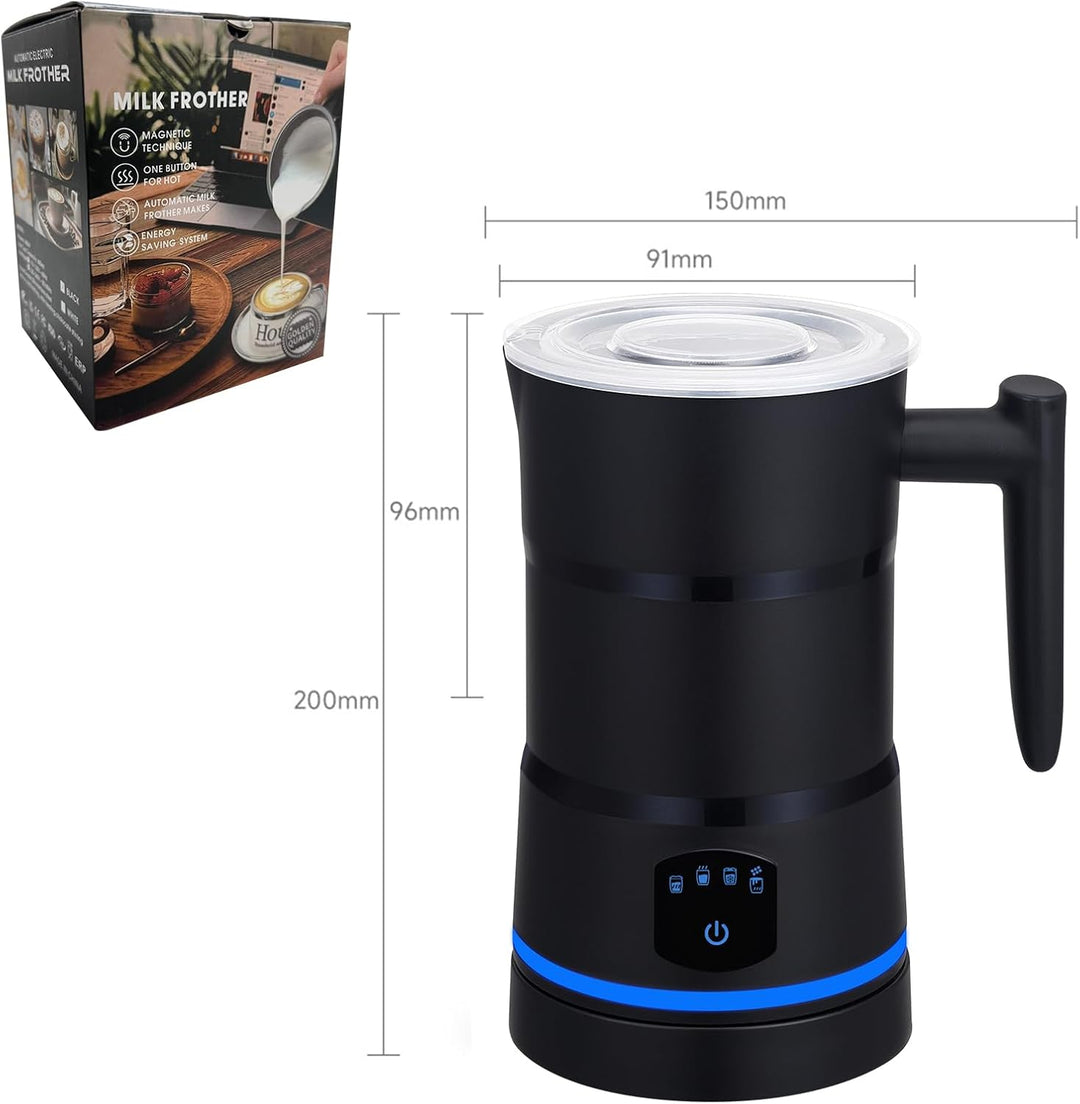Milchaufschäumer Elektrisch 4 in 1,430ml Grosses Automatischer Milchschäumer,Geräuschloser,Abschaltu