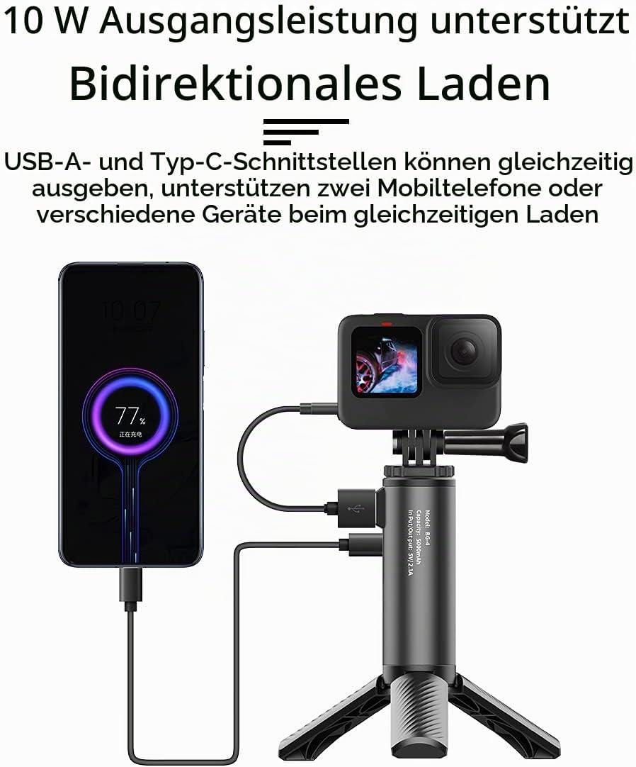 Ulanzi BG-4 Power Bank Griff mit Stativ - 5000 mAh