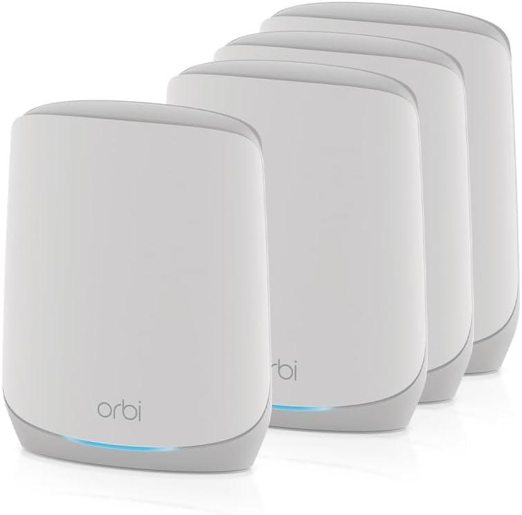 NETGEAR Orbi RBK764S WiFi 6 Mesh WLAN System (5400 MBit/s Geschwindigkeit, TriBand WiFi 6 Router + 3