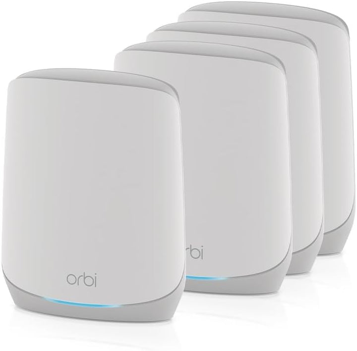 NETGEAR Orbi RBK764S WiFi 6 Mesh WLAN System (5400 MBit/s Geschwindigkeit, TriBand WiFi 6 Router + 3